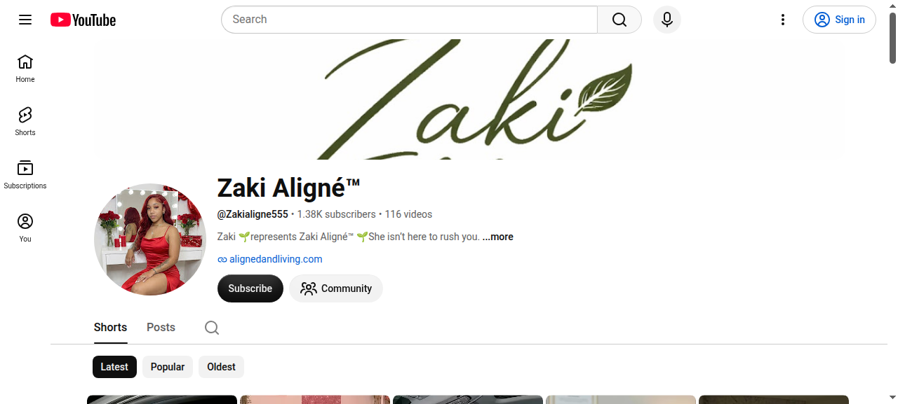 Zaki Aligné channel thumbnail on YouTube